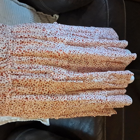 Jodifl Multi Print Babydoll Tiered Lined Dress Size - Picture 3 of 10